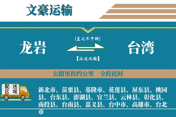 龙岩到台湾物流专线