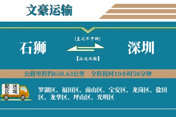 石狮到深圳物流专线