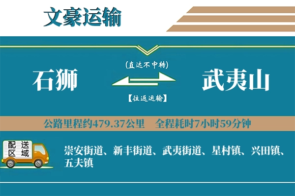 石狮到武夷山物流专线