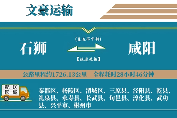 石狮到咸阳物流专线